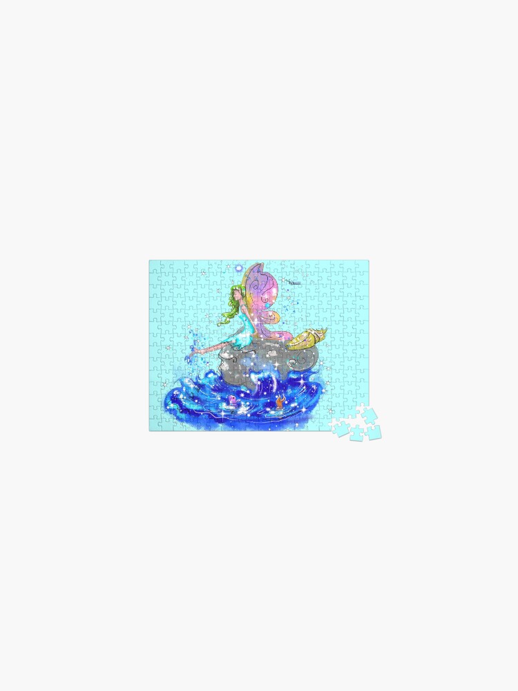 Thumbnail 1 of 2, Jigsaw Puzzle, Blue Sea Mist The Seaside Fairy™ designed and sold by TeelieTurner.