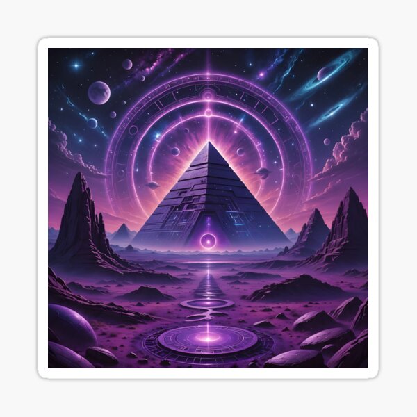 Vista previa del artículo con la obra «Puerta Estelar de la Pirámide Alienígena», diseñado y vendido por DMTFM.