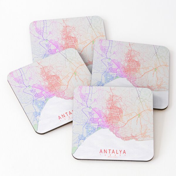 Item preview, Antalya City Map of Turkey - Colorful designed and sold by deMAP.