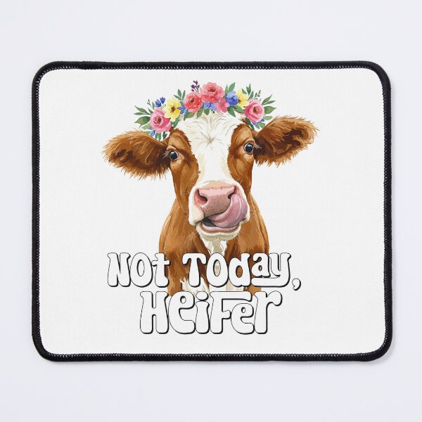 Artikelvorschau, Not Today Heifer - Lustige Kuh mit Blumen-Design entworfen und verkauft von rich4Design.