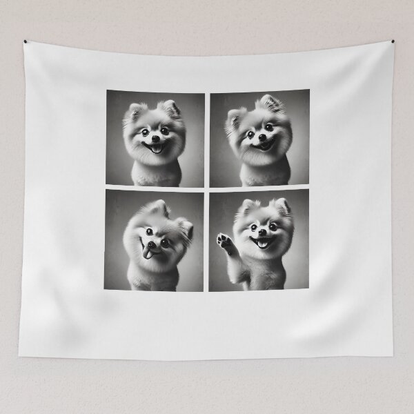 Item preview, Cute Pomeranian Selfie Photo Funny Photobooth Dog Lover designed and sold by Kimberley King Art  King Art.