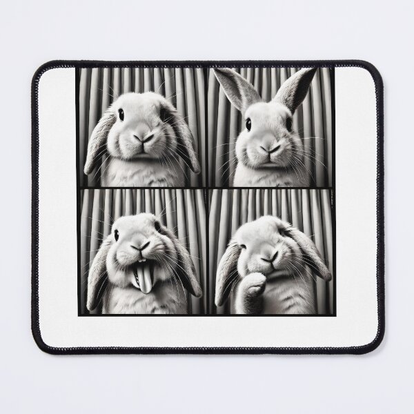 Item preview, Cute Rabbit Selfie Photo Funny Photobooth Bunny Lover designed and sold by Kimberley King Art King Art.