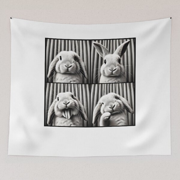 Item preview, Cute Rabbit Selfie Photo Funny Photobooth Bunny Lover designed and sold by Kimberley King Art  King Art.