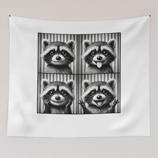 Item preview, Cute Raccoon Selfie Photo Funny Photobooth Raccoon Lover designed and sold by Kimberley King Art  King Art.