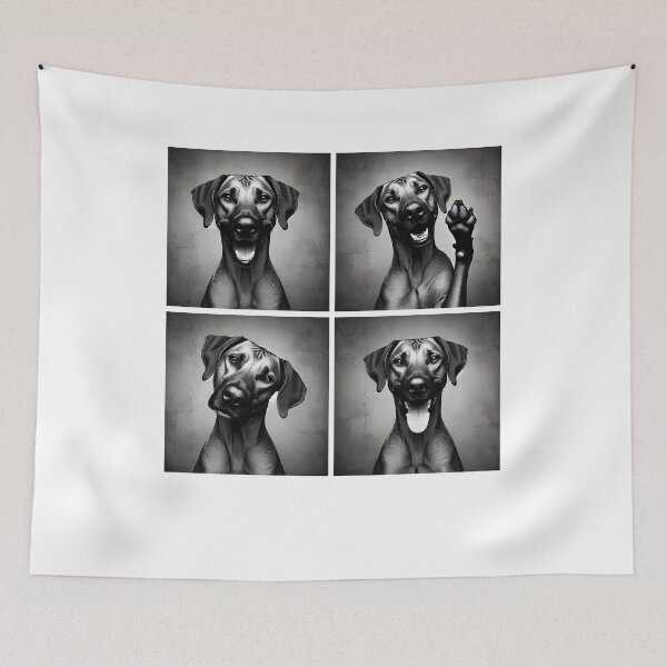 Item preview, Cute Rhodesian Ridgeback Selfie Photo Funny Photobooth Dog Lover designed and sold by Kimberley King Art  King Art.