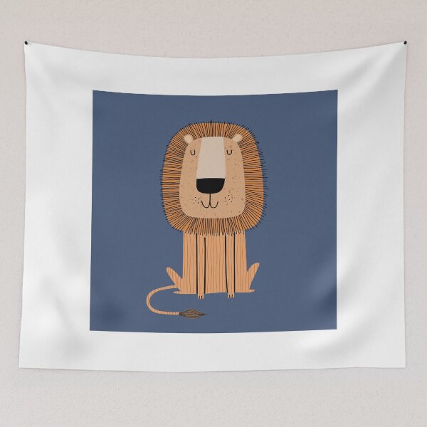 Item preview, Lion Print, Nursery Wall Art, Safari Nursery Prints, Blue Nursery Decor, Art by Synplus designed and sold by synplus.