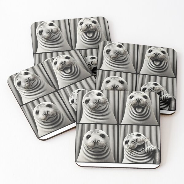 Item preview, Cute Seal Selfie Photo Funny Photobooth Seal Lover designed and sold by Kimberley King Art  King Art.