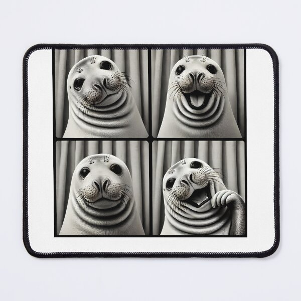 Item preview, Cute Seal Selfie Photo Funny Photobooth Seal Lover designed and sold by Kimberley King Art King Art.