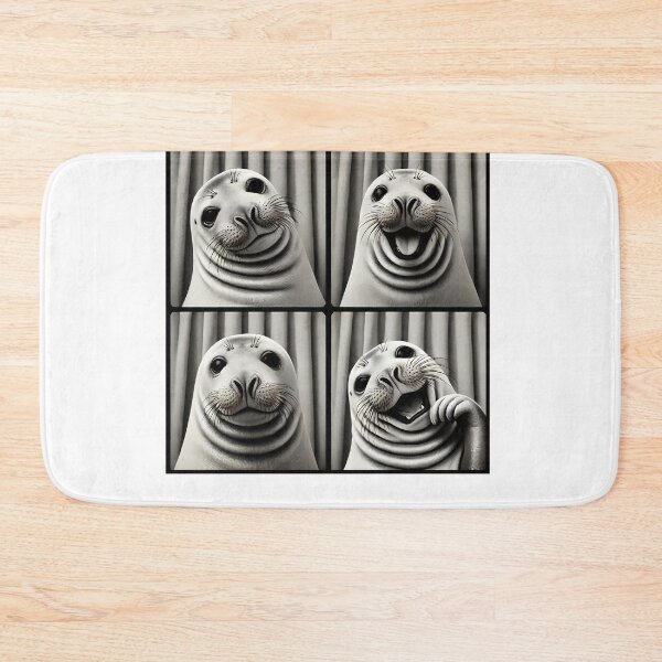 Item preview, Cute Seal Selfie Photo Funny Photobooth Seal Lover designed and sold by Kimberley King Art  King Art.