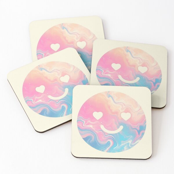 Item preview, Marble Smile: Pastel Face with Heart Eyes designed and sold by 123Rainbow.