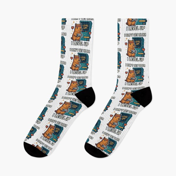 Item preview, Level Up Not Aging – Retro Pixel Capybara Gamer Design designed and sold by KatelynMitalski.