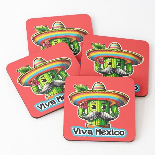 Item preview, May 5th cactus with Mexican hat and mustache, funny, viva Mexico designed and sold by YaninaArcoiris.