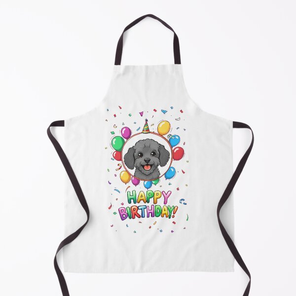 Item preview, Birthday Poodle - Gray - Happy Birthday! designed and sold by wotsthis.