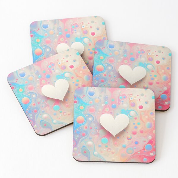 Item preview, Effervescent Heart: Pastel Bubbles & Swirls designed and sold by 123Rainbow.