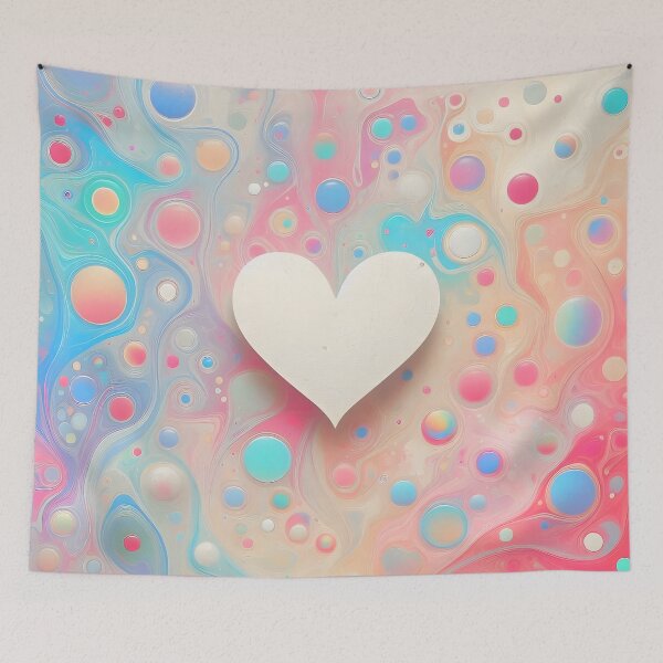 Item preview, Effervescent Heart: Pastel Bubbles & Swirls designed and sold by 123Rainbow.