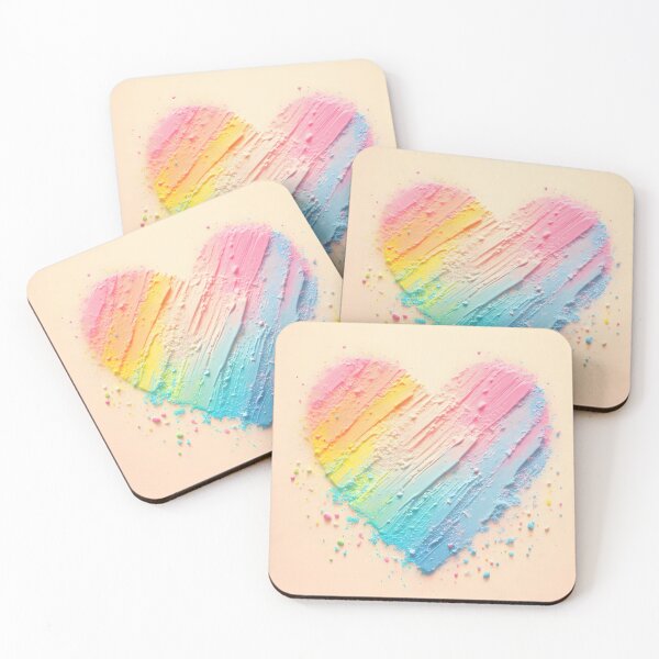 Item preview, Rainbow Dust Heart: Textured Pastel Love designed and sold by 123Rainbow.