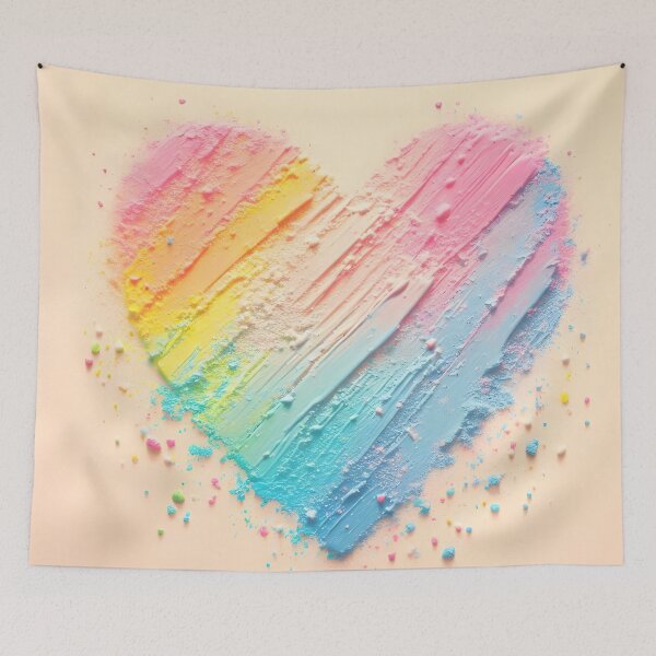 Item preview, Rainbow Dust Heart: Textured Pastel Love designed and sold by 123Rainbow.