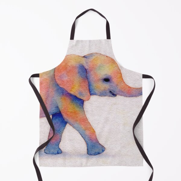 Item preview, Adorable Baby Elephant with Colorful Watercolor Patterns designed and sold by ChrisButler.