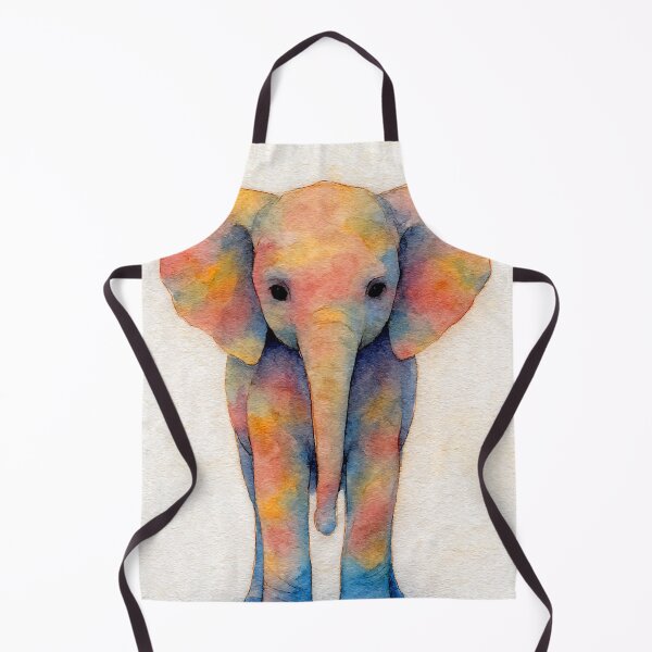 Item preview, Cute Baby Elephant with Watercolor Fantasy Colors designed and sold by ChrisButler.