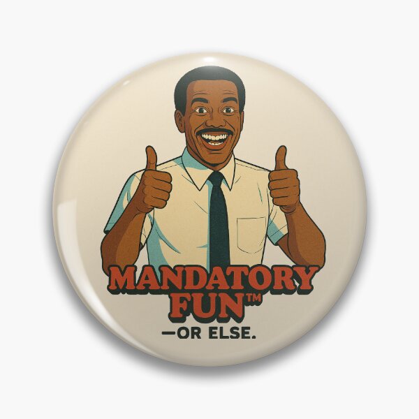 Item preview, Mandatory Fun™ — Mr. Milchick | Retro Severance-Inspired Cartoon designed and sold by Sabbara.