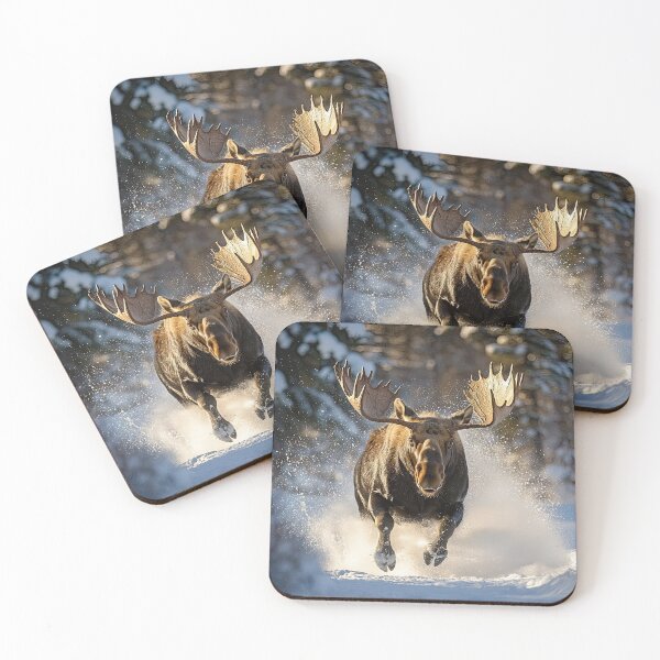 Item preview, Moose Running through Snow designed and sold by Elisabeth Lucas.