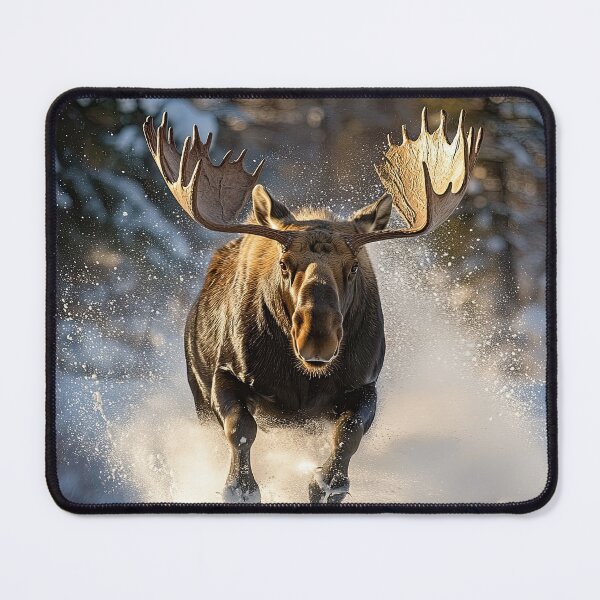 Item preview, Moose Running through Snow designed and sold by Elisabeth Lucas.