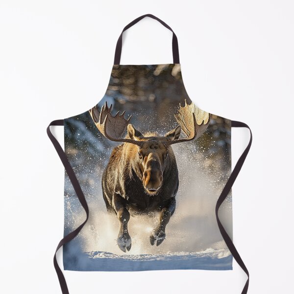 Item preview, Moose Running through Snow designed and sold by Elisabeth Lucas.
