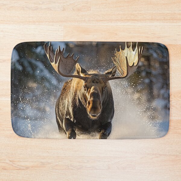 Item preview, Moose Running through Snow designed and sold by Elisabeth Lucas.