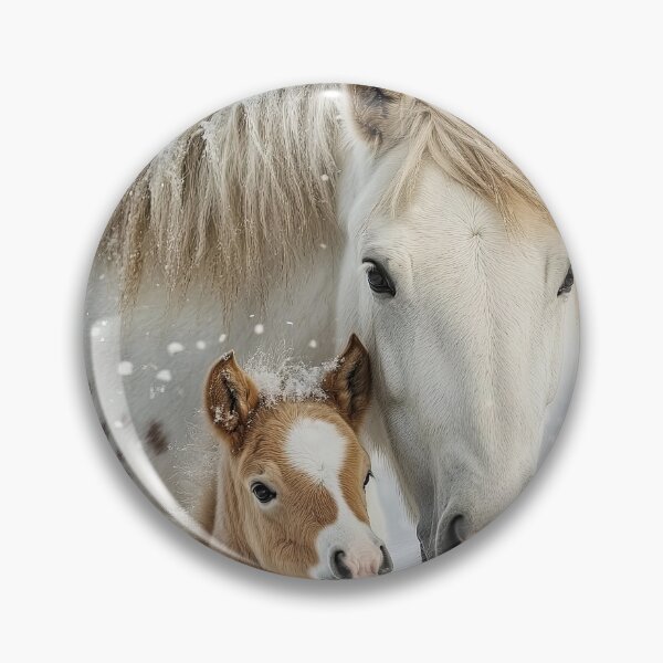 Item preview, Snow Mare with Foal designed and sold by Elisabeth Lucas.