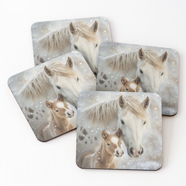 Item preview, Snow Mare with Foal designed and sold by Elisabeth Lucas.