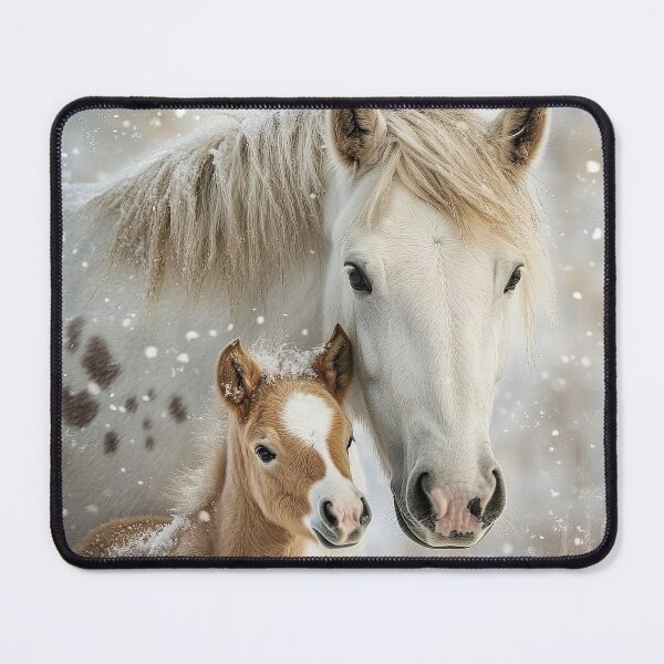 Item preview, Snow Mare with Foal designed and sold by Elisabeth Lucas.