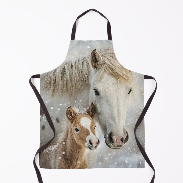 Item preview, Snow Mare with Foal designed and sold by Elisabeth Lucas.