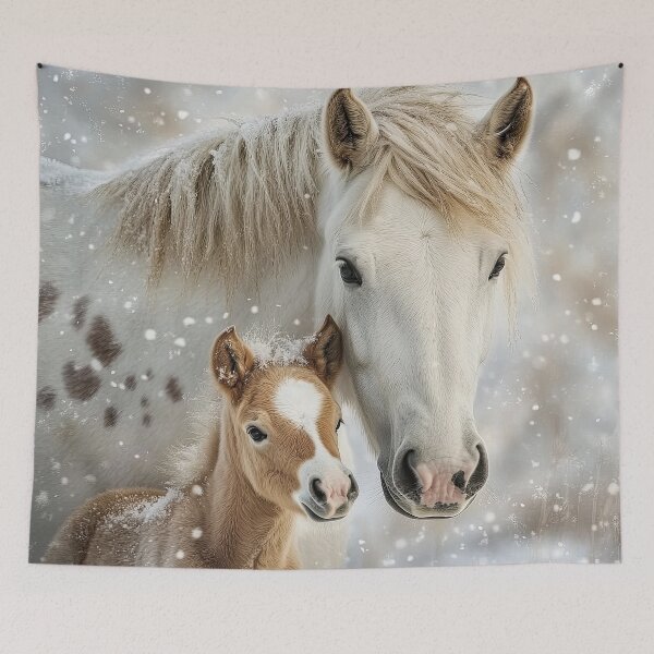 Item preview, Snow Mare with Foal designed and sold by Elisabeth Lucas.