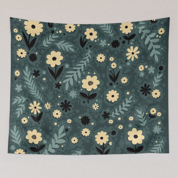 Item preview, Golden Flower Eucalyptus Meadow Floral designed and sold by Sunriya.