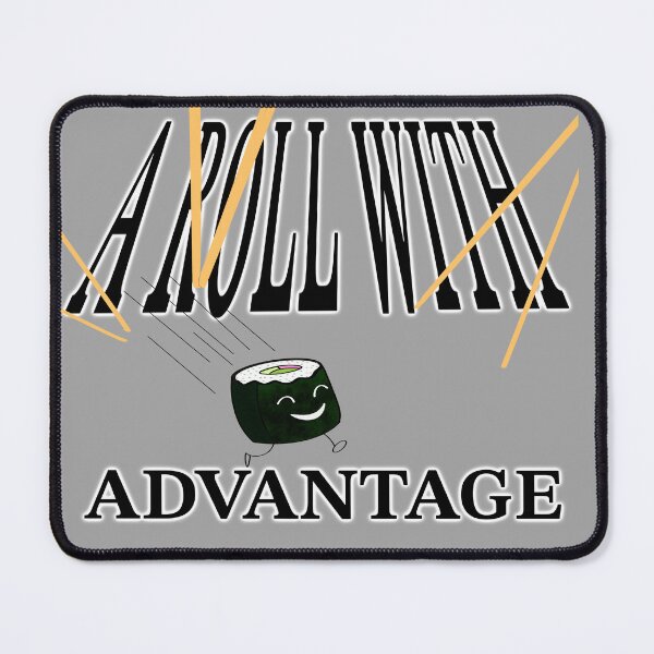 Item preview, Funny Sushi DnD Mashup – A Roll With Advantage Cute Design designed and sold by Misplay Mastermind.