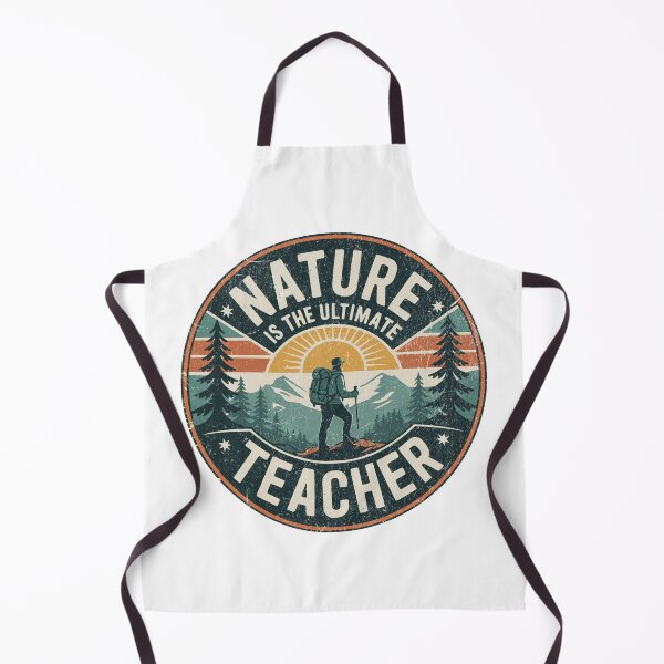 Item preview, Nature Is The Ultimate Teacher - Vintage Badge Hiker Design designed and sold by EpochFusion.