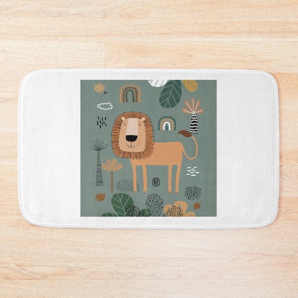 Item preview, Lion Print, Nursery Wall Art, Safari Nursery Prints, Sage Green Nursery Decor, Animal Illustrations Art by Synplus designed and sold by synplus.