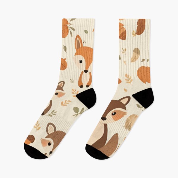 Item preview, Cute Woodland Foxes Pattern - Autumnal Forest Animals designed and sold by InsightA.