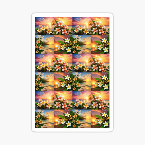 Fantasy Frangipanis Sticker