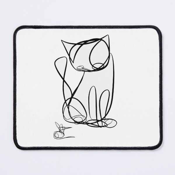 Item preview, Line Art Cat and Mouse designed and sold by TimOzman.