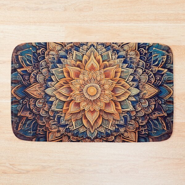 Item preview, Retro Vintage Intricate trippy Abstract pattern Yoga mandala designed and sold by CattlettArt.