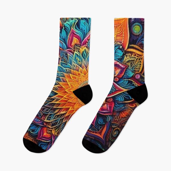 Item preview, Colorful Intricate trippy Abstract pattern Yoga mandala designed and sold by CattlettArt.