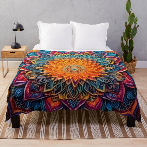 Item preview, Colorful Intricate trippy Abstract pattern Yoga mandala designed and sold by CattlettArt.