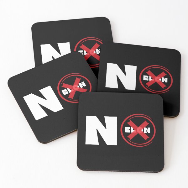 Item preview, No Elon! Round Anti-Elon Musk bumper sticker  designed and sold by OM-Designer06.