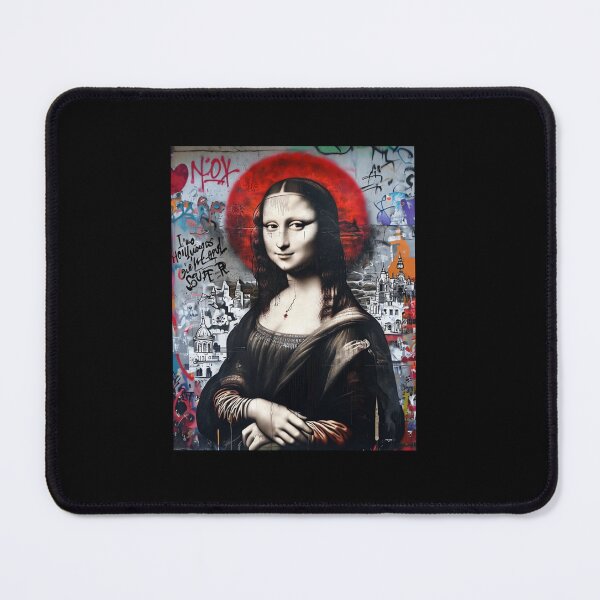 Item preview, Modern Street Art Mural Inspired By The Mona Lisa, l Mona Lisa – Minimalist & Abstract Fusion of the Iconic Portrait designed and sold by Colorful-Garden.