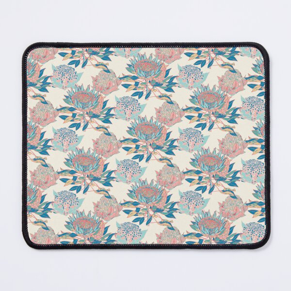 Item preview, Protea Waratah Australian flora pattern pink blue green red designed and sold by blueidesign.