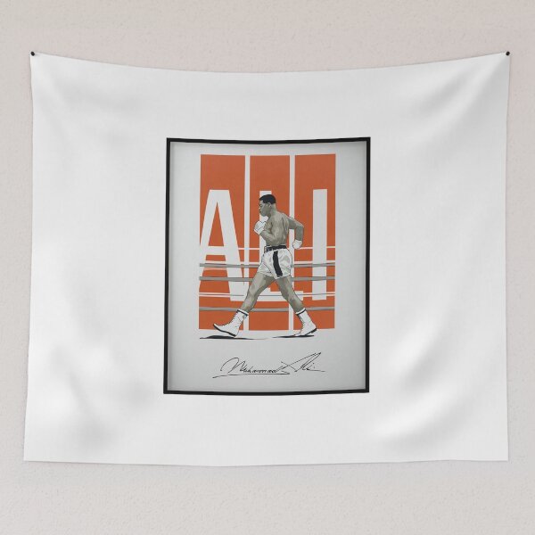 Item preview,  Iconic Boxer Illustration with Bold "Ali" Text and Signature – Tribute to a Legend designed and sold by Colorful-Garden.