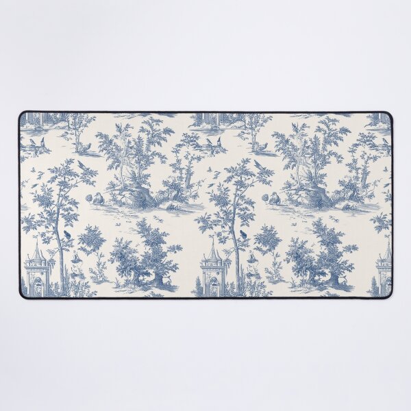 Item preview, Blue Vintage Print - Blue Toile - Bohemian Print - Cream designed and sold by DreamersPlan.