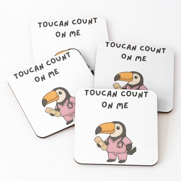 Item preview, Toucan Nurse: Cute Caregiver in Scrubs designed and sold by KatelynMitalski.