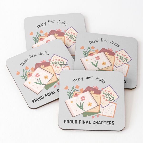 Item preview, Messy First Drafts, Proud Final Chapters – Writing Motivation Merch designed and sold by Favbookshelf by Manik.